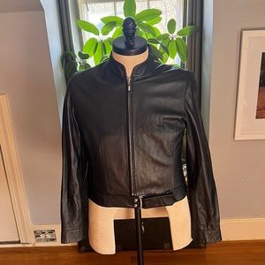 Black leather jacket by Be Size Medium